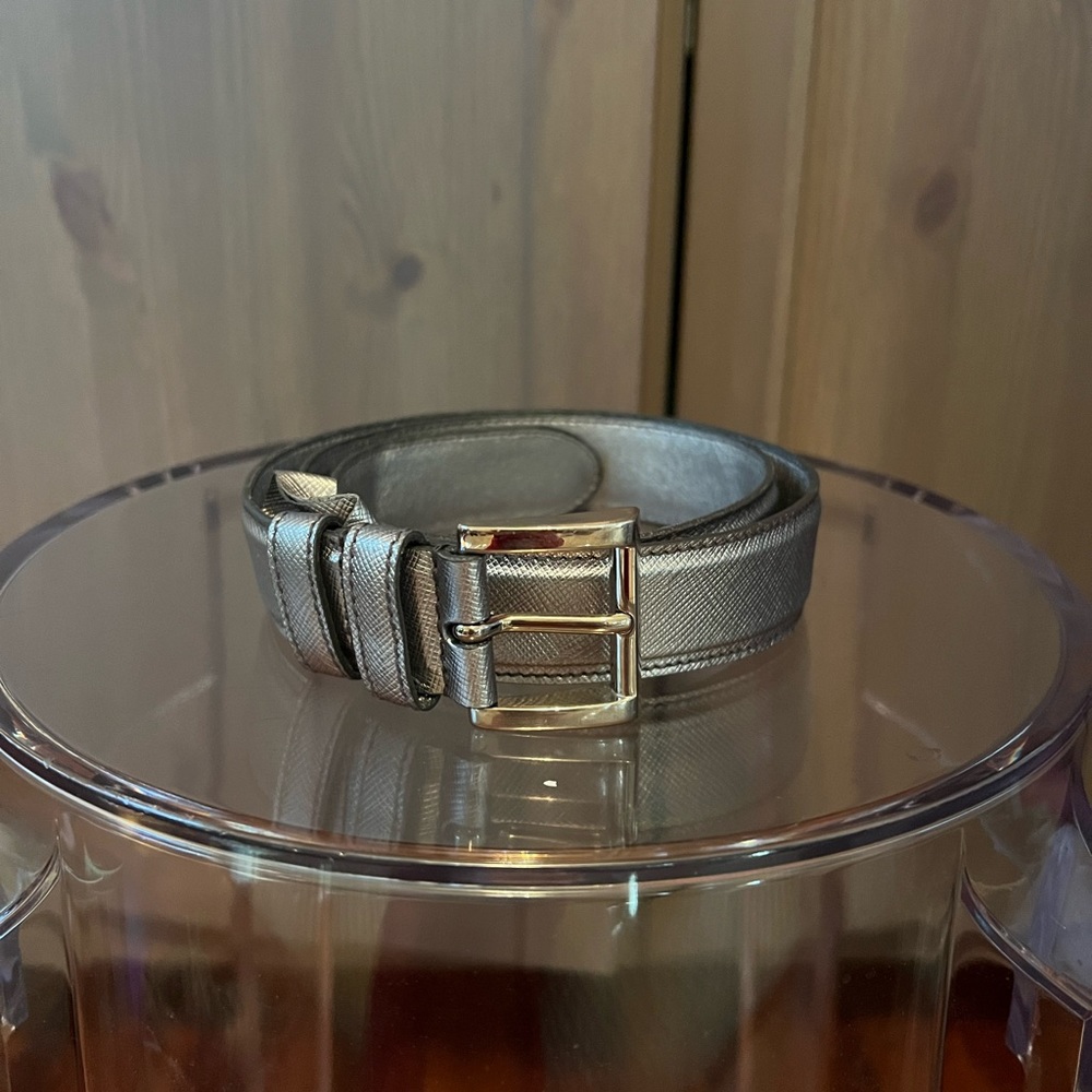 Silver Prada Belt